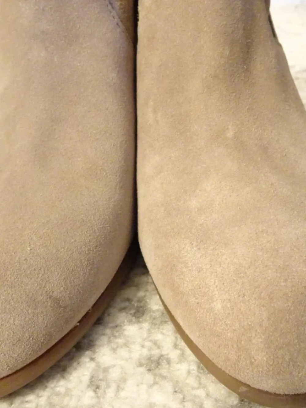 Classic Beige Suede Knee-High Block Heel Boots - Women